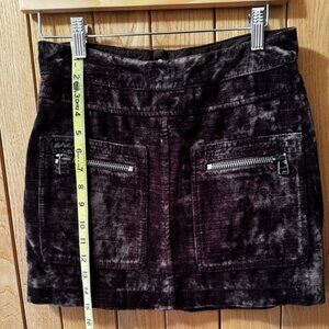 Urban Outfitters Crush Velvet Mini Skirt